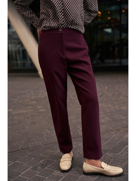 Moodo Glatte Hose bordeaux Moodo