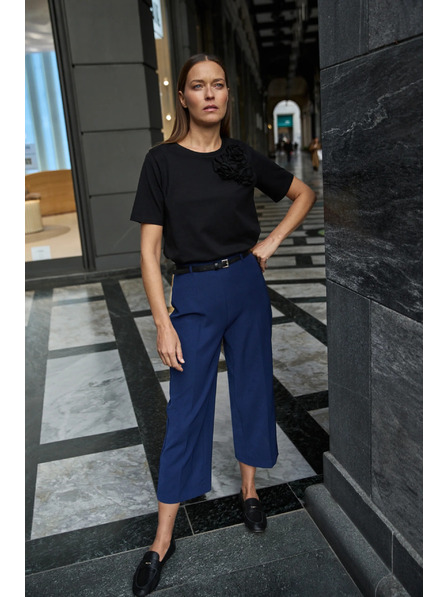 Moodo Dunkelblau Hose mit Gürtel Moodo