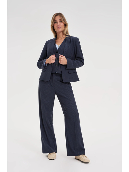 Moodo Dunkelblau gestreifte Hose Moodo