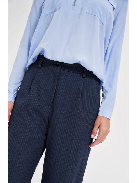 Moodo Dunkelblau gestreifte Hose Moodo