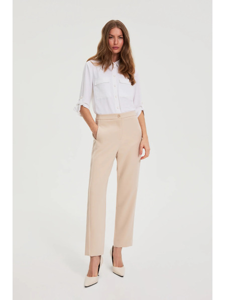 Moodo Glatte Hose beige Moodo
