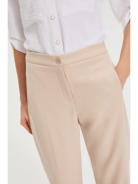 Moodo Glatte Hose beige Moodo
