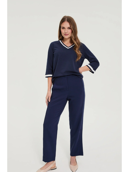 Moodo Glatte Hose dunkelblau Moodo