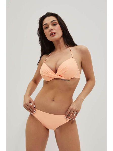 Moodo Bikinihose aus glattem Material in Pfirsich Moodo