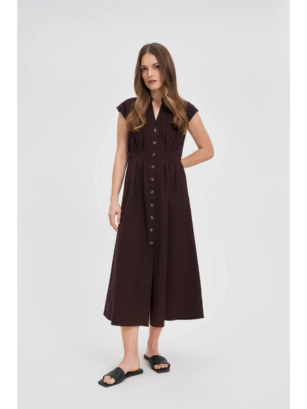 Moodo Geschnittenes Midikleid Moodo