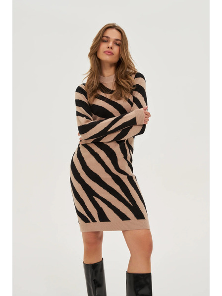 Moodo Figurbetonte beige Kleider Moodo