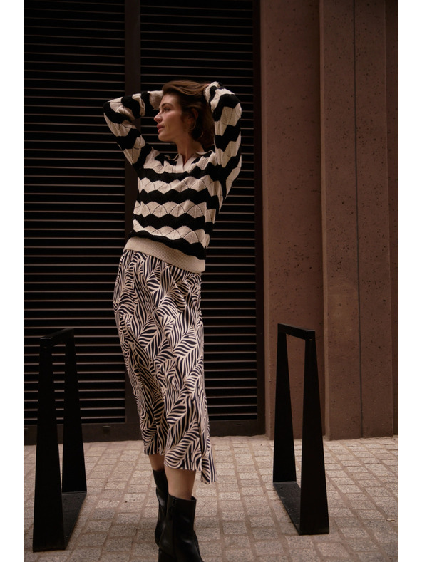 Moodo Pullover mit Kragen beige Moodo