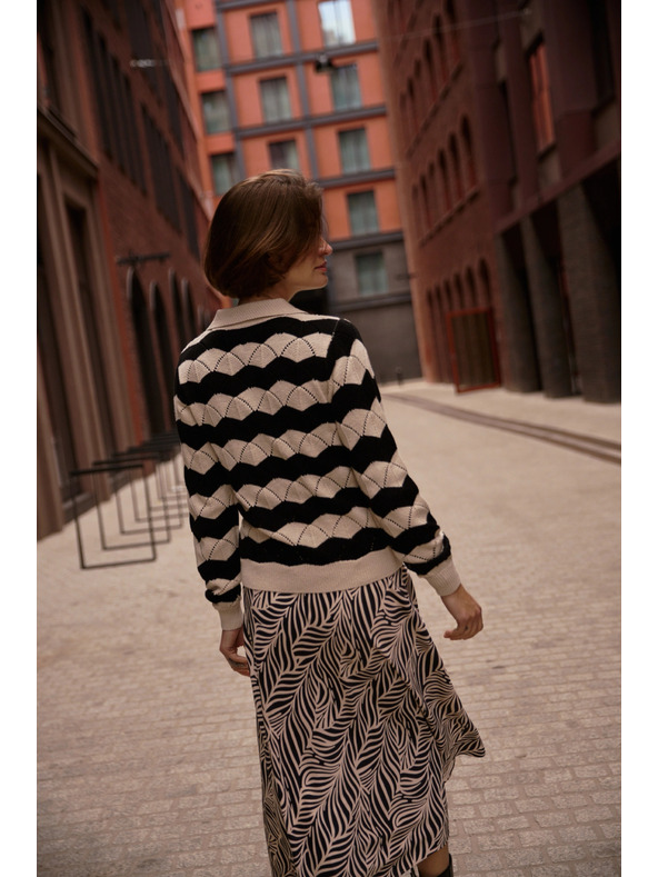 Moodo Pullover mit Kragen beige Moodo