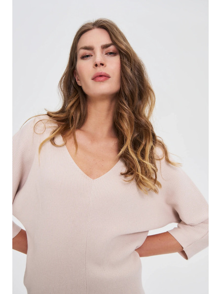 Moodo Pullover mit 3/4-Ärmeln beige Moodo