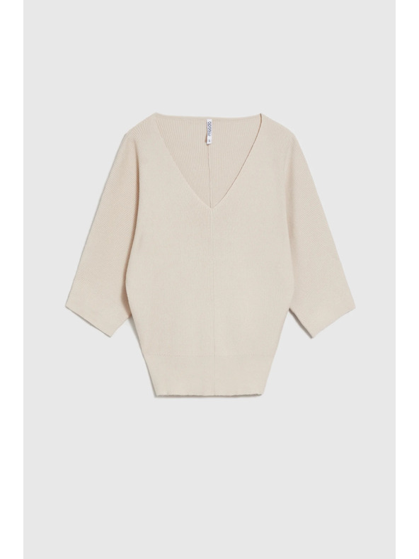 Moodo Pullover mit 3/4-Ärmeln beige Moodo