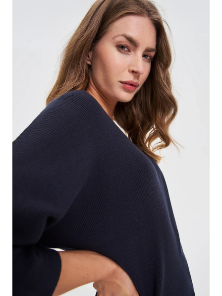 Moodo Pullover mit 3/4-Ärmeln dunkelblau Moodo