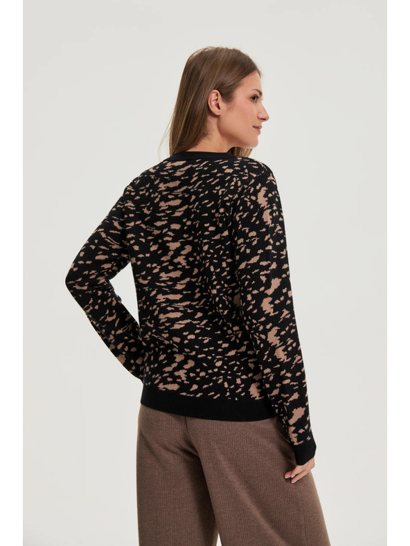 Moodo Pullover in einfachem Schnitt schwarz Moodo