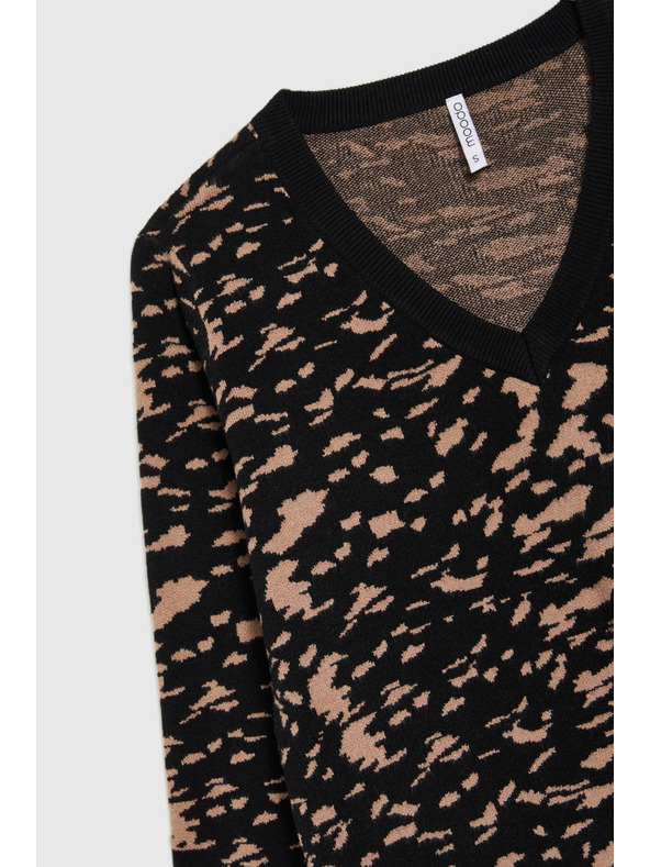 Moodo Pullover in einfachem Schnitt schwarz Moodo