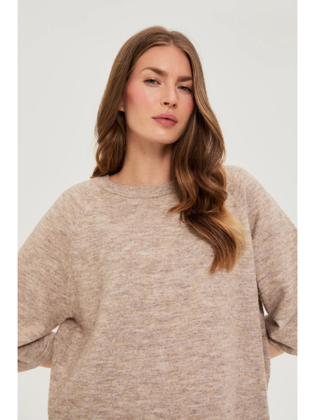 Moodo Pullover mit kurzen Ärmeln beige Moodo
