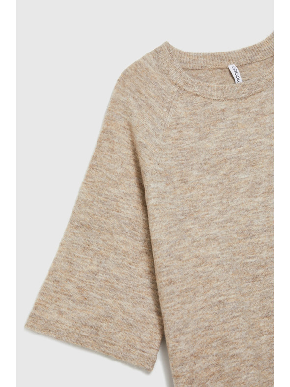 Moodo Pullover mit kurzen Ärmeln beige Moodo