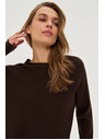 Moodo Gerippter Pullover braun Moodo