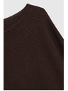 Moodo Gerippter Pullover braun Moodo