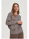 Moodo Pullover mit Leopardenmuster beige Moodo