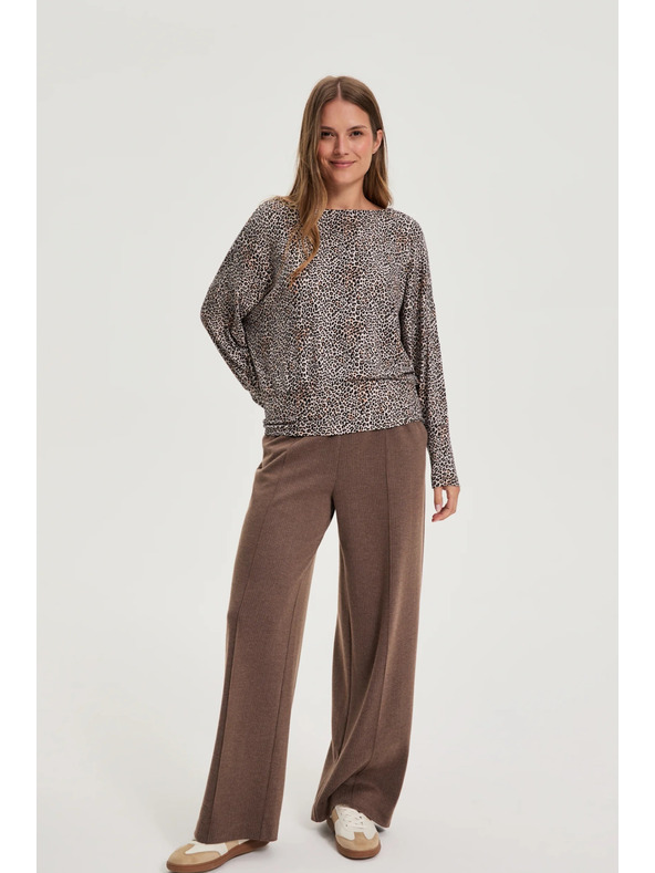 Moodo Pullover mit Leopardenmuster beige Moodo