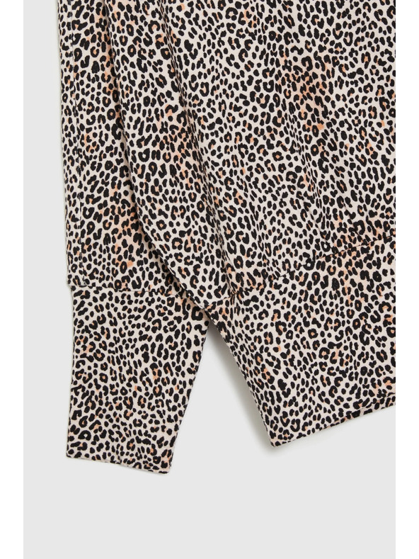 Moodo Pullover mit Leopardenmuster beige Moodo