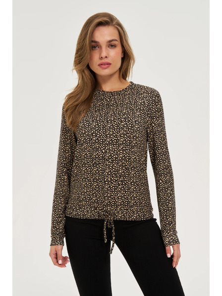 Moodo Pullover mit feinem Muster beige Moodo