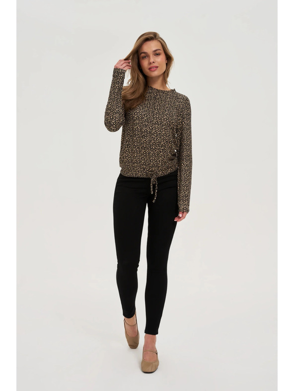 Moodo Pullover mit feinem Muster beige Moodo