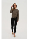 Moodo Pullover mit feinem Muster beige Moodo