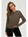 Moodo Pullover mit feinem Muster beige Moodo