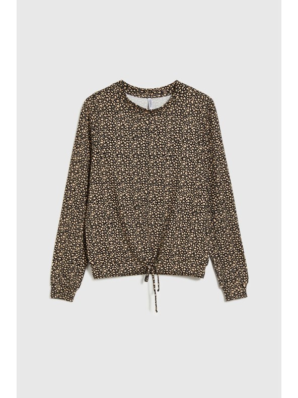 Moodo Pullover mit feinem Muster beige Moodo