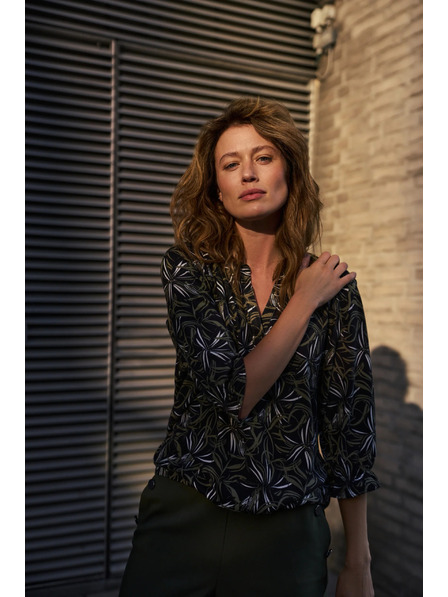 Moodo Pullover mit Muster schwarz Moodo