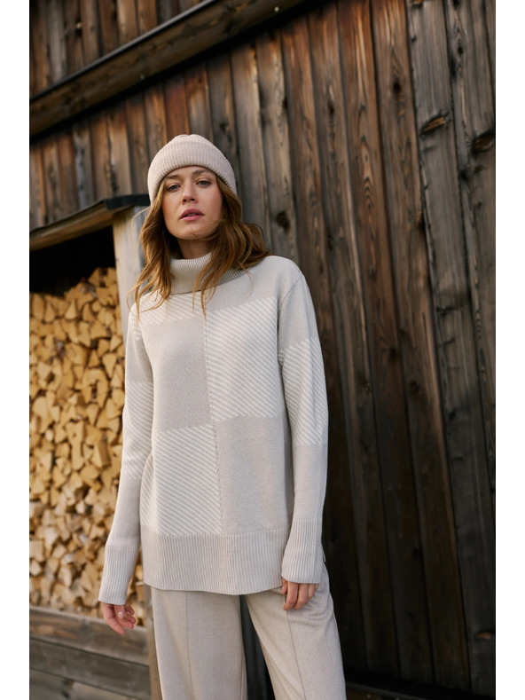 Moodo Rollkragenpullover beige Moodo