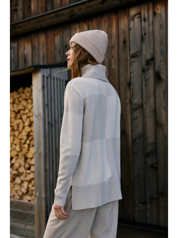 Moodo Rollkragenpullover beige Moodo