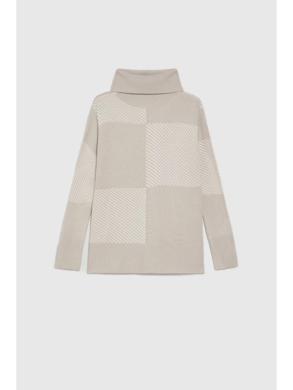 Moodo Rollkragenpullover beige Moodo