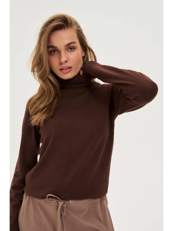 Moodo Rollkragenpullover braun Moodo