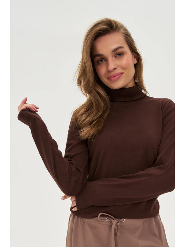 Moodo Rollkragenpullover braun Moodo