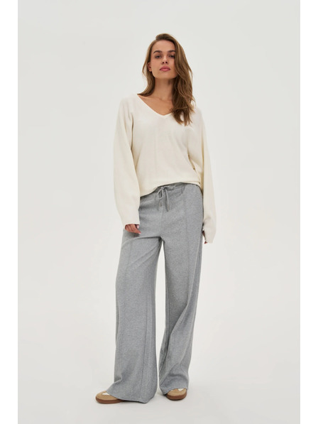 Moodo V-Ausschnitt Pullover ecru Moodo