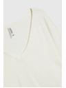 Moodo V-Ausschnitt Pullover ecru Moodo