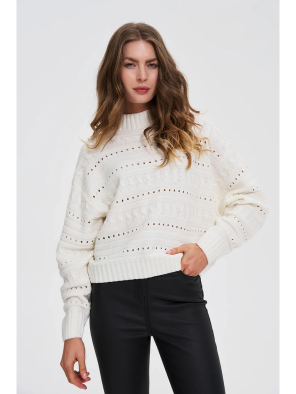 Moodo Rollkragenpullover weiß Moodo