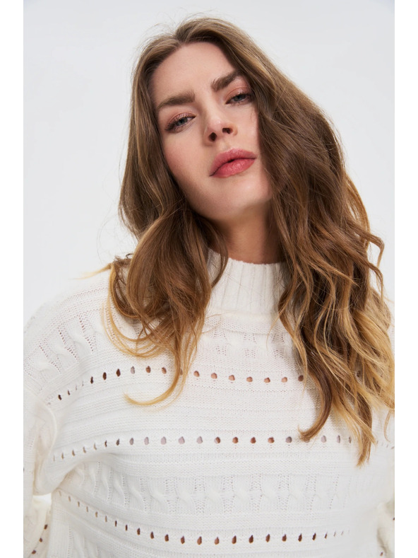 Moodo Rollkragenpullover weiß Moodo