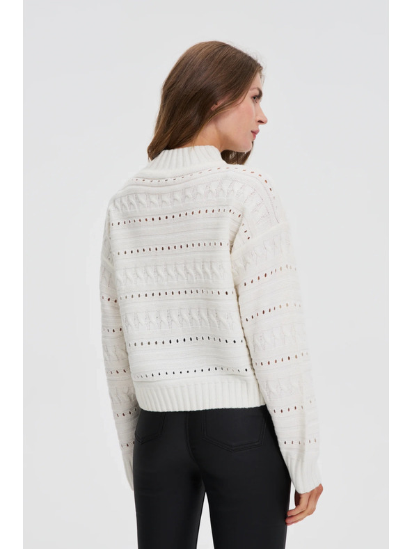 Moodo Rollkragenpullover weiß Moodo