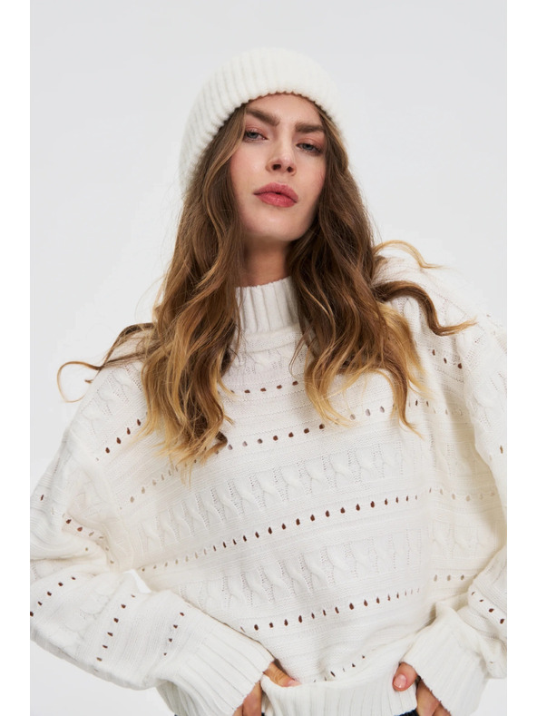 Moodo Rollkragenpullover weiß Moodo