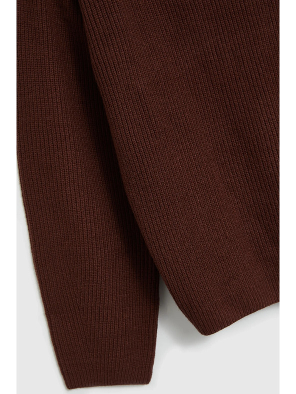 Moodo Pullover in einfachem Schnitt braun Moodo