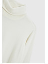Moodo Glatter Rollkragenpullover weiß Moodo