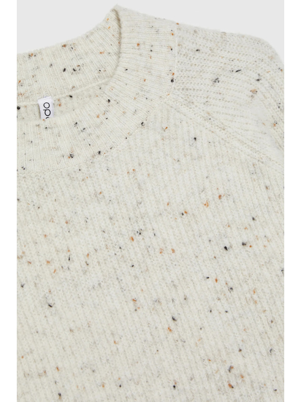 Moodo Pullover in einfachem Schnitt ecru Moodo