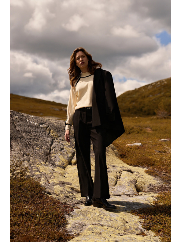 Moodo Pullover mit halbem Rollkragen beige Moodo