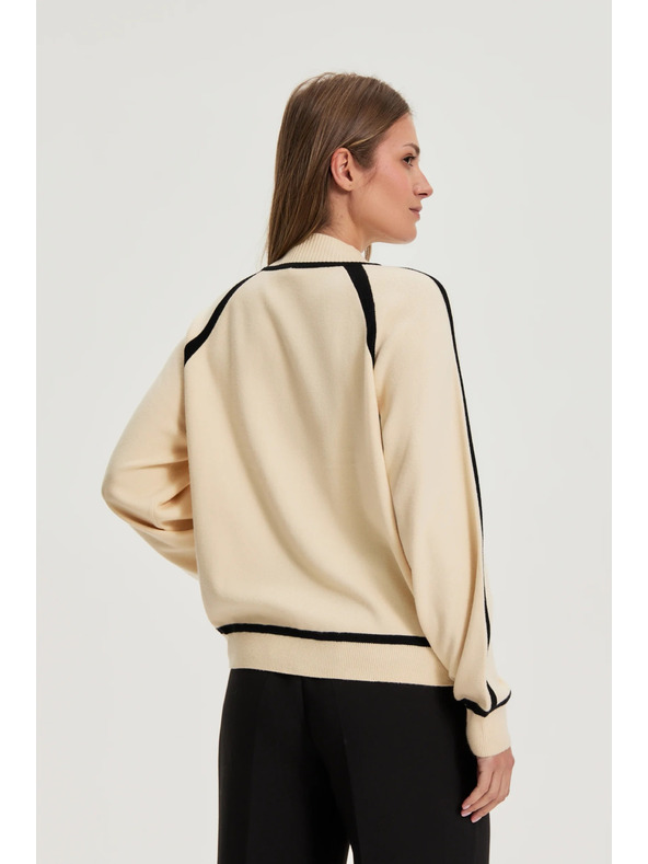 Moodo Pullover mit halbem Rollkragen beige Moodo