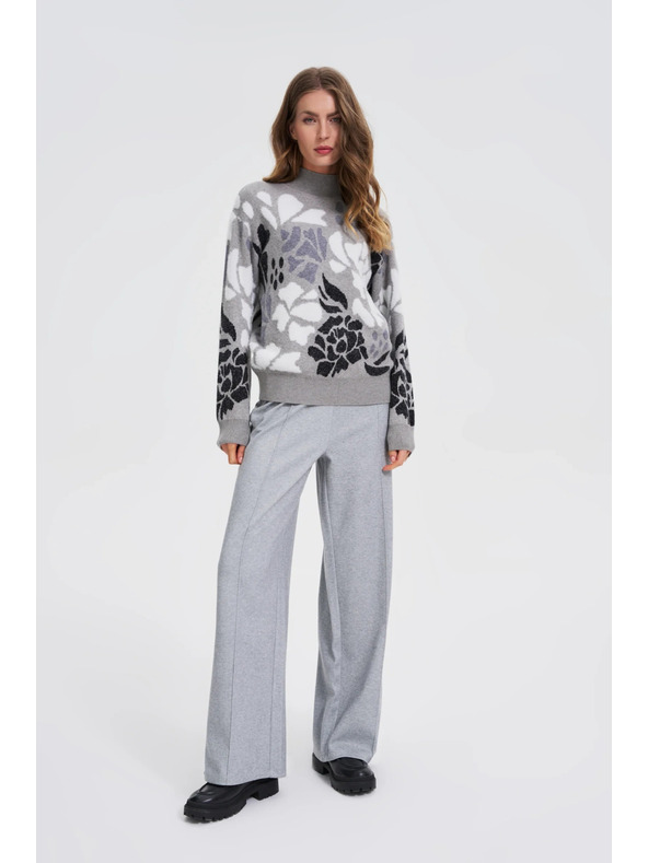 Moodo Pullover mit Rollkragen grau Moodo