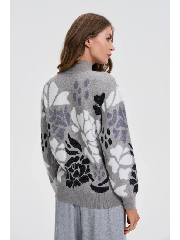 Moodo Pullover mit Rollkragen grau Moodo