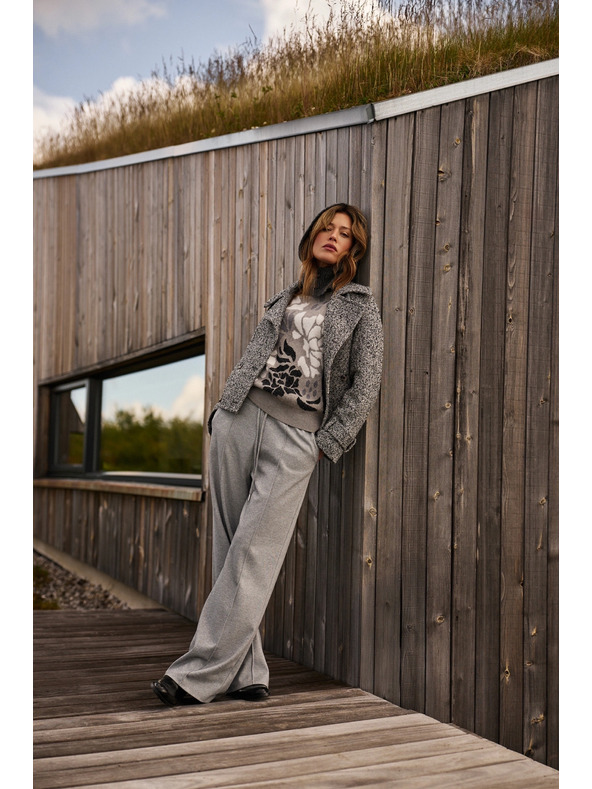 Moodo Pullover mit Rollkragen grau Moodo