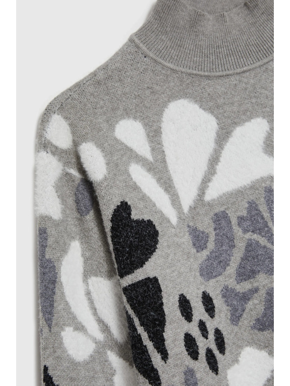 Moodo Pullover mit Rollkragen grau Moodo